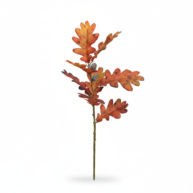 19" Oak Leaf Stem | Available in Brown & Green