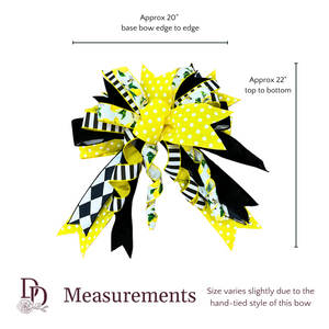 20" x 22" Lemon Luxe Designer Bow