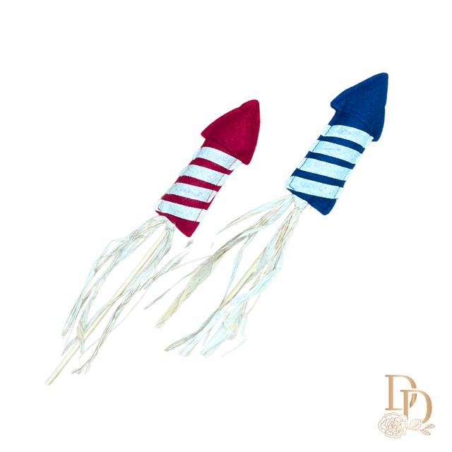 10.5" Felt Firecracker Pick | Red or Blue