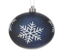 100MM Glitter Snowflake VP Ball Ornament, 4 Per Box