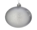 100MM Glitter Snowflake VP Ball Ornament, 4 Per Box