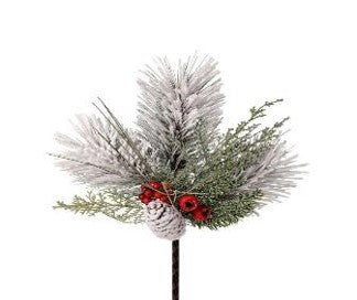 Frosted Pine/Cone/Fresh Berry Christmas Decor