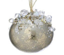 4" Heavy Jeweled Ball Ornament | Sapphire Red Gold Ivory Emerald