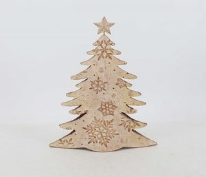 24.5"/15.75" Metal Winter Retreat Tree