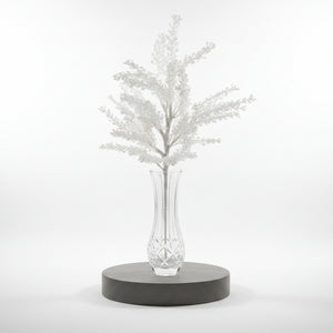 24" Frosted Leaf Spray | Winter White