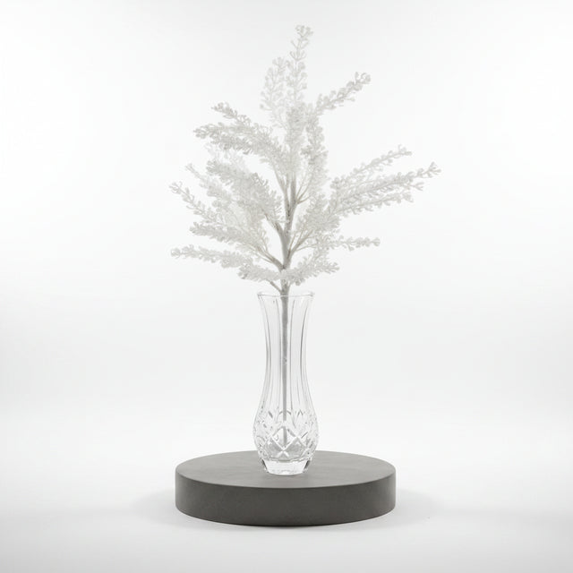 24" Frosted Leaf Spray | Winter White