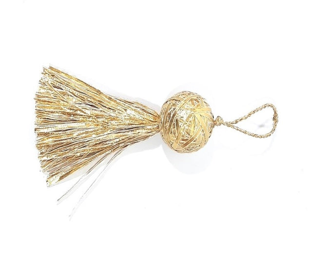 6.5" Ribbon Ball Ornament with Tassel