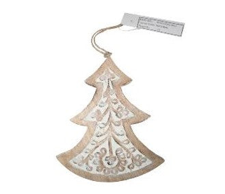 9" Etched Tree Ornament-Wood