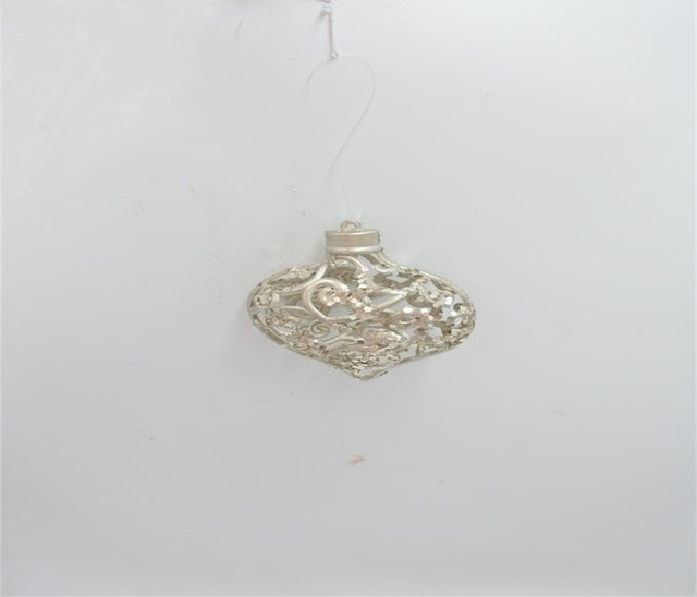 4" Glitter Etched Ornament