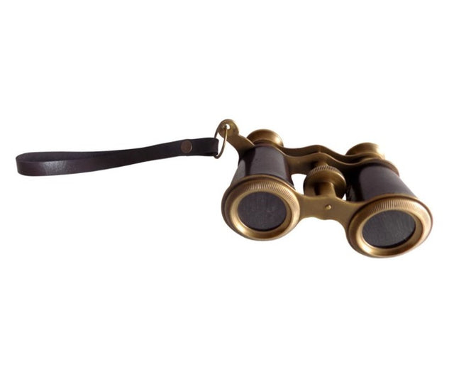 10" Brass Binocular with Leather Strap