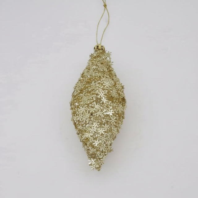 7" Metallic Snowflake Finial Ornament