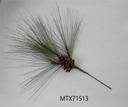 24" Longleaf Pine Spray with Pinecones