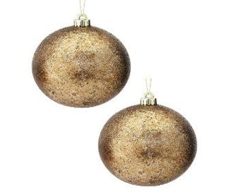 Antique Gold Painted Speckled Ball, additional view