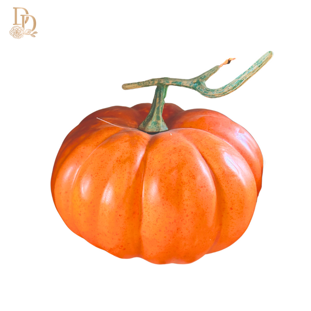 7" Orange Decorative Pumpkin