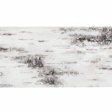Birch Print Wired Edge Christmas Ribbon, additional view