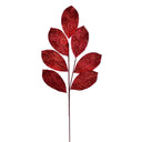 27" Glitter Leaf Christmas Spray | Red | Midnight Blue | Champagne | Cerise | White