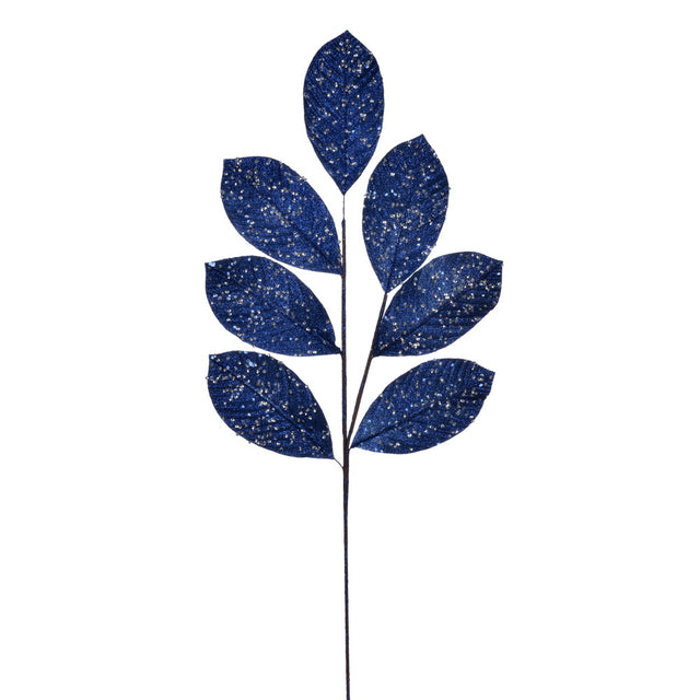 27" Glitter Leaf Christmas Spray | Red | Midnight Blue | Champagne | Cerise | White