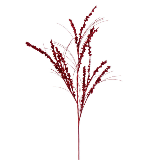 36" Berry Twig Glitter Spray | Red | Burgundy | Lime | Mocha | Pewter