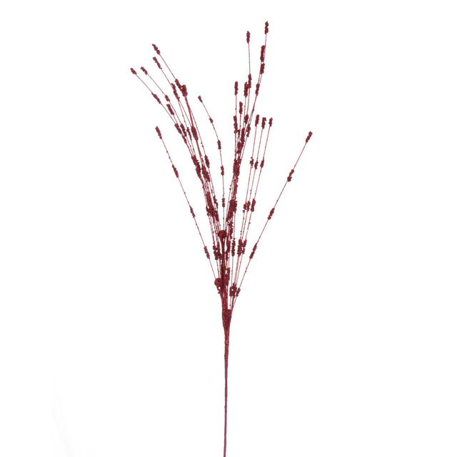 36" Red Berry Glitter Spray