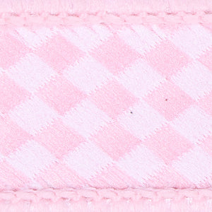 1" | 4" x 10Yd Pink & White Diagonal Checkerboard Ribbon