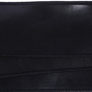 2.5" x 10 Yd Faux Leather Ribbon with Black Dupioni Backing Black | Red