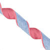 2.5" Blue Chambray Taffeta Checks | Fused Piping | Ribbon- 5 Yards