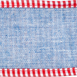 2.5" Blue Chambray Taffeta Checks | Fused Piping | Ribbon- 5 Yards