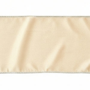 2.5" | 4" x 5yd Champagne Velvet/Metallic Dupioni Double Fused Back Ribbon