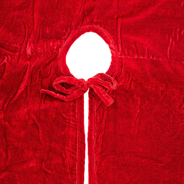 60" | 84" Plush Velvet Christmas Tree Skirt | Red, Midnight Blue, or Champagne