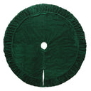 60" | 84" Plush Velvet Christmas Tree Skirt | Red, Midnight Blue, or Champagne
