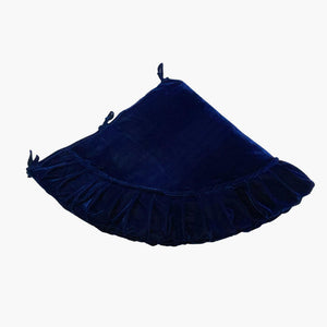 60" | 84" Plush Velvet Christmas Tree Skirt | Red, Midnight Blue, or Champagne