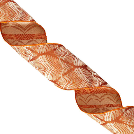 Champagne White Feather or Burnish Orange Champagne Leaf Wired, additional view