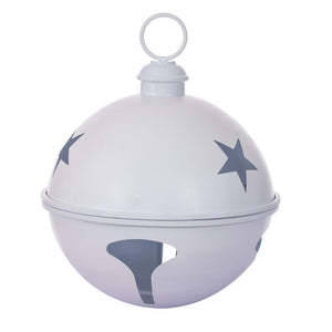18 inch Large White Iron Bell Ornament
