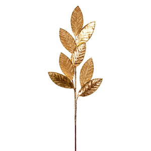 27.5" Metallic Leaf Glitter Spray | Green or Gold