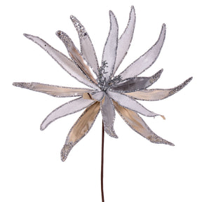 Metallic and Frosted Glitter Papyrus Spray, Gold or Silver, additional view