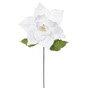 20" Classic Velvet Poinsettia Stem | Cream or Green