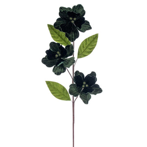 28" Velvet Trio Amaryllis Stem | Red | Green | Lime Green | Mocha | Midnight Blue