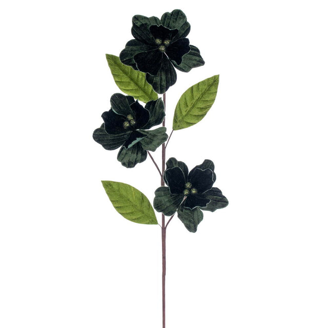 28" Velvet Trio Amaryllis Stem | Red | Green | Lime Green | Mocha | Midnight Blue