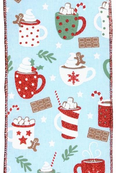 1.5" x 10YD Hot Cocoa Wired Ribbon