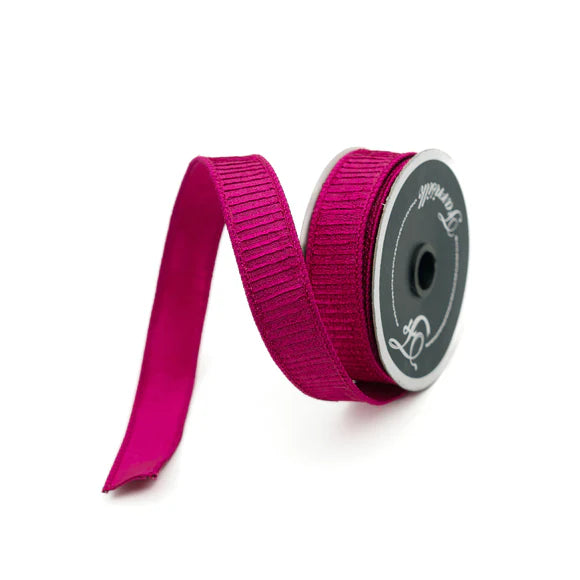 1"X10YD Hot Pink Pleated Metallic Ribbon