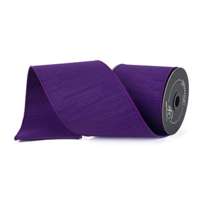 4" x 10 Yards Farrisilk Amethyst Fused Dupioni Ribbon