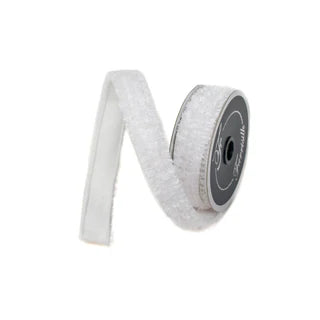 1"X10YD White Plush Chenille Ribbon