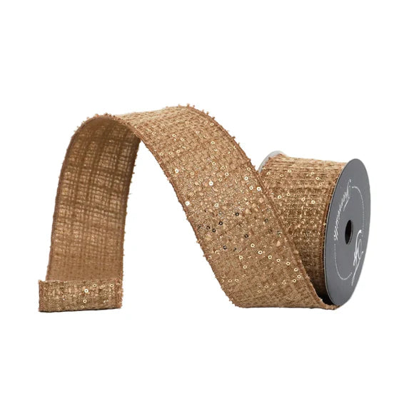 2.5" x 5YDS Winter Tweed Farrisilk Wired Ribbon
