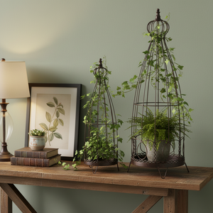 38" | 32"  Distressed Wire Lanterns