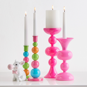 Set of 2 | Shades of Pink Candle Holders