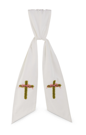 60" Cross Wreath Sash for Easter & Spring