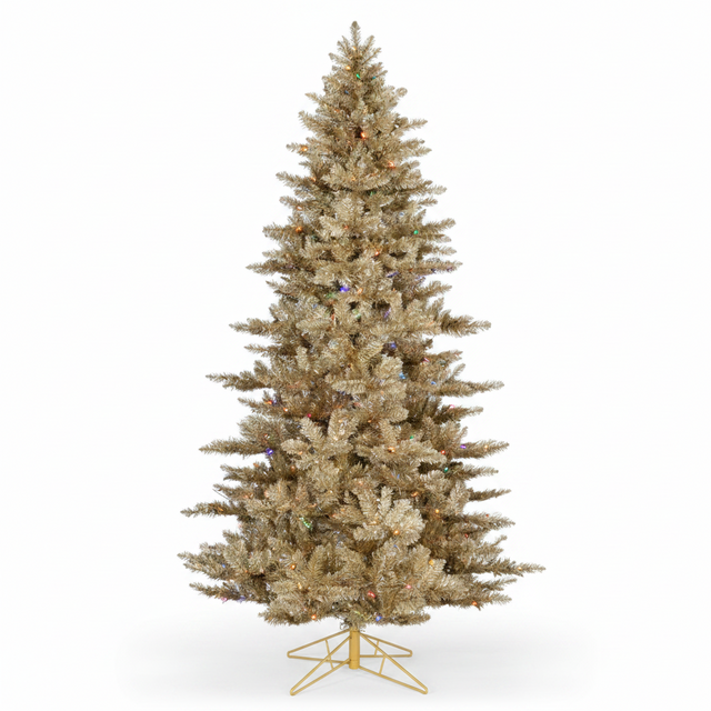 7.5' Champagne Dual LED Christmas Tree