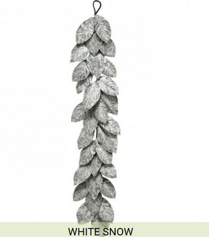 48" Snow Magnolia Leaf Garland