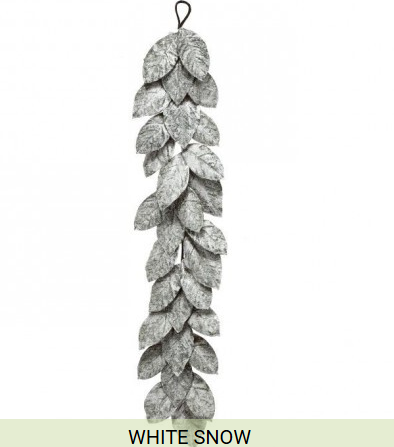 48" Snow Magnolia Leaf Garland