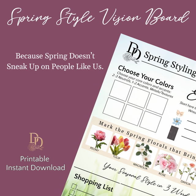 Spring Style Vision Board | Instant Delivery Printable